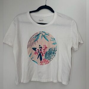 Hollister White Graphic Tee
